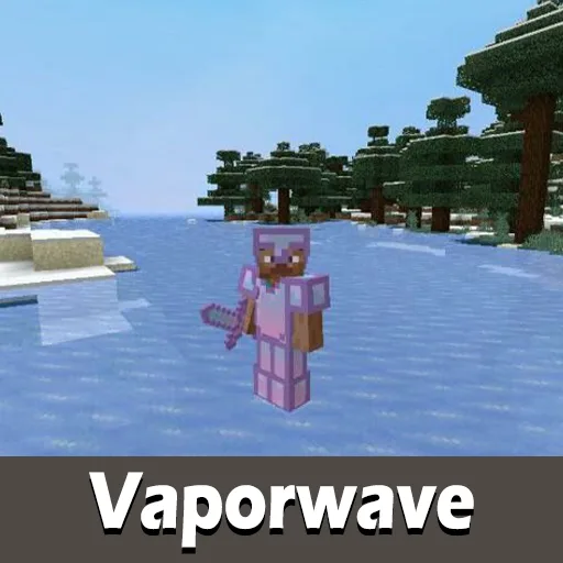 Vaporwave Texture Pack for Minecraft PE